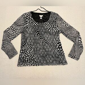 Chico’s Black & White Blouse